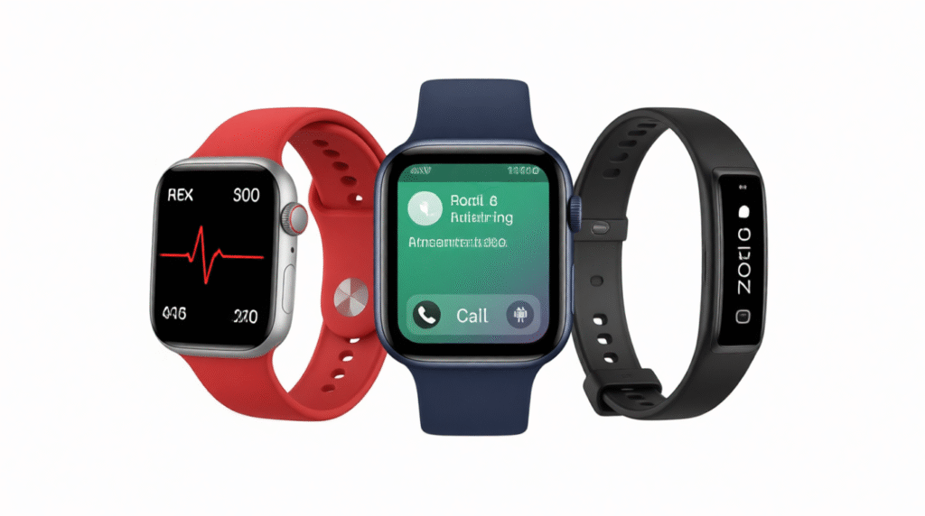 Overview of budget smartwatches under $100: fitness-first, notification-centric, and hybrid fitness trackers side by side.